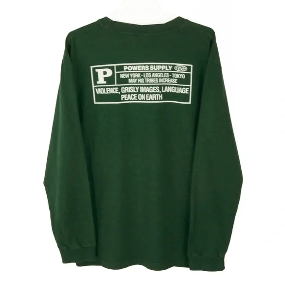 Powers Supply Alien UFO Spaceship Green Graphic Long Sleeve Top - Picture 2 of 5